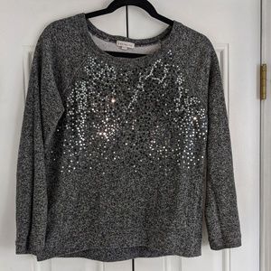 Grey Sequined Sweatshirt Silver M